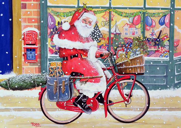 santa-on-bike